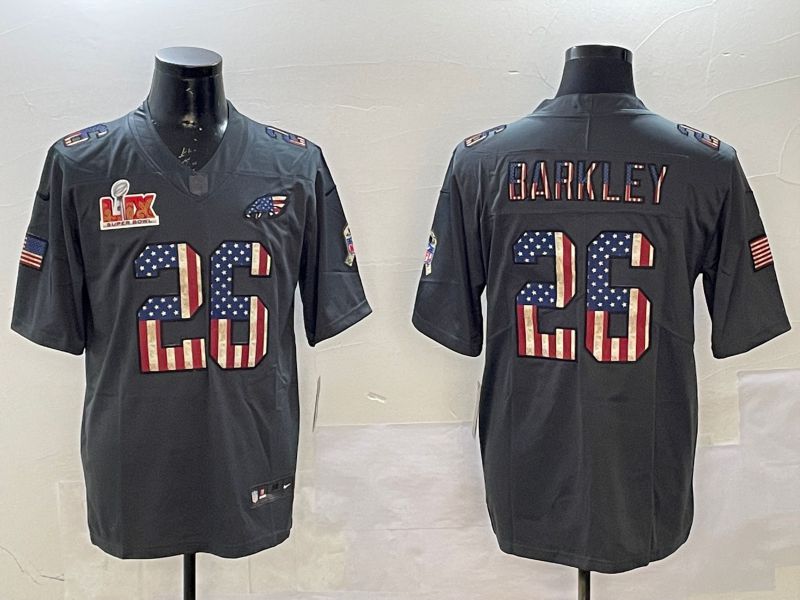 Men Philadelphia Eagles #26 Barkley Black National Flag 2025 Nike Vapor Limited NFL Jersey style 4->philadelphia eagles->NFL Jersey